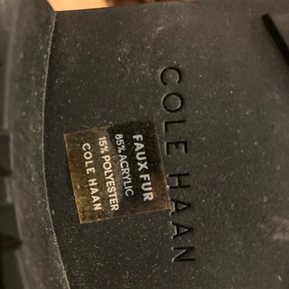 Cole Haan Ankle Boots, suede black with Faux Fur. - Picture 2 of 7